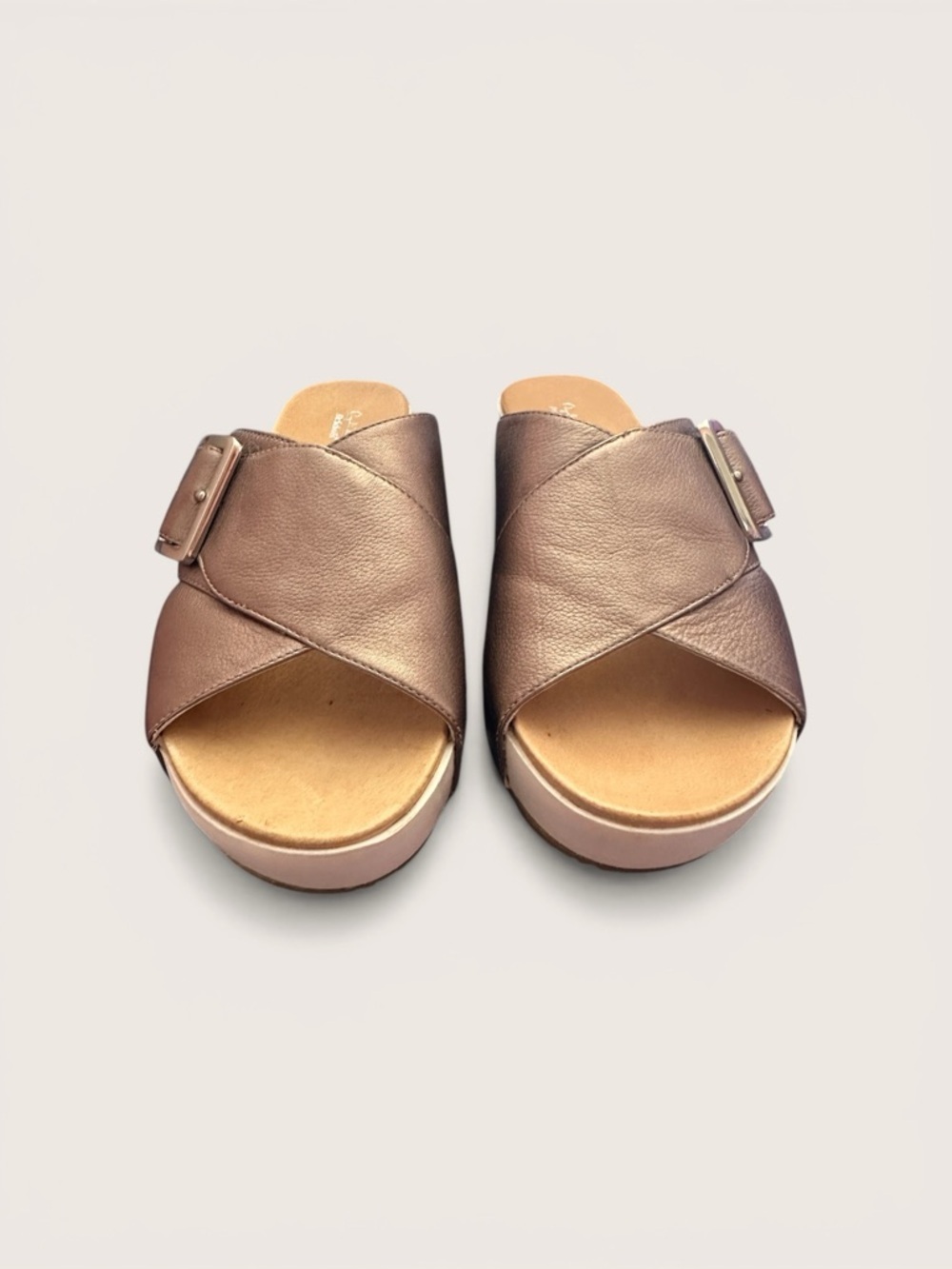 Dr scholls original collection burnished Gold Slide Sandals